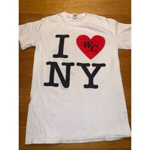 I Heart WC NY White T-Shirt With Shooting Stars Graphic